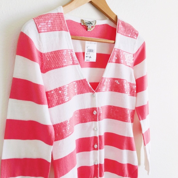 Camellia Sequin Striped Cardigan - Picture 4 of 5